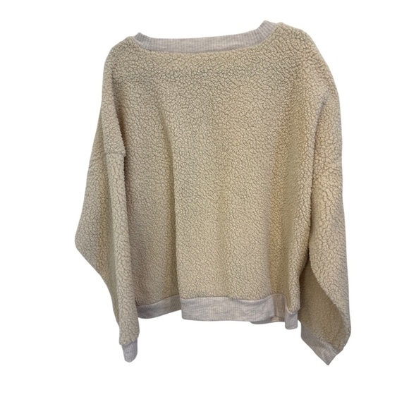 A.N.A. A New Approach Sherpa Size 2X Cream Long Sleeve 3 Button Pullover NWT - Picture 5 of 6